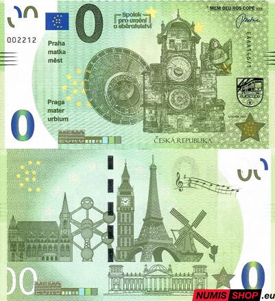 Česko - Memo euro - Praha matka měst