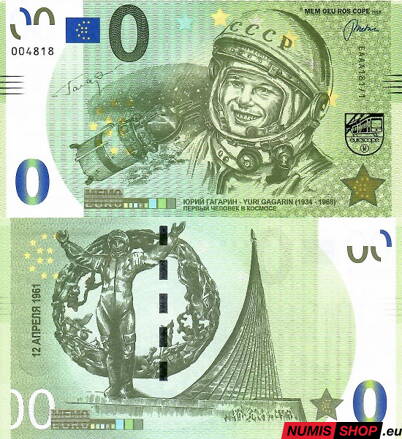 Rusko - Memo euro - Yuri Gagarin