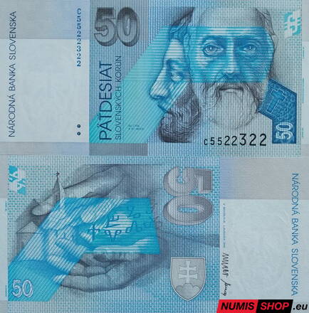 50 Sk - 1993 - séria C - 7 číslic - UNC