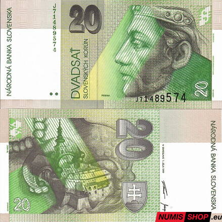 20 Sk - 1999 - séria J - UNC