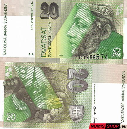 20 Sk - 2001 - séria J - UNC