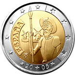 Španielsko 2 euro 2005 - 400 rokov od vydania románu Don Quijote - UNC
