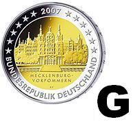 Nemecko 2 euro 2007 - Meklenbursko-Predpomoransko - G - UNC