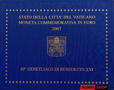 Vatikán 2 euro 2007 -  80. narodeniny pápeža Benedikta XVI.