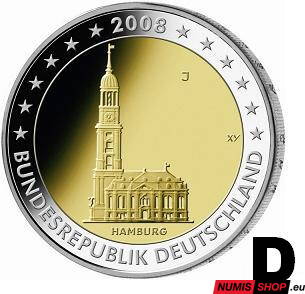 Nemecko 2 euro 2008 - Hamburg - D - UNC
