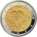 Fínsko 2 euro 2008 - 60. výročie Všeobecnej deklarácie ľudských práv - aUNC