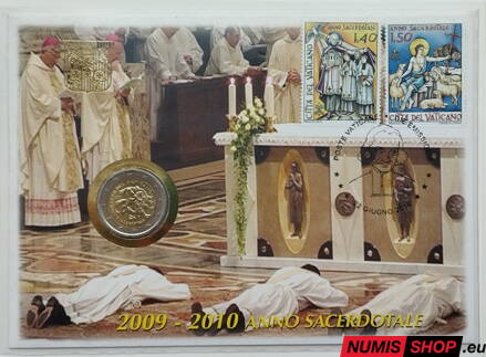 Vatikán 2 euro 2010 - Rok kňazov - numisbrief