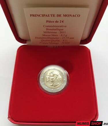 Monako 2 euro 2011 - Svadba Alberta II. a Charlene Wittstock - ETUE - UNC
