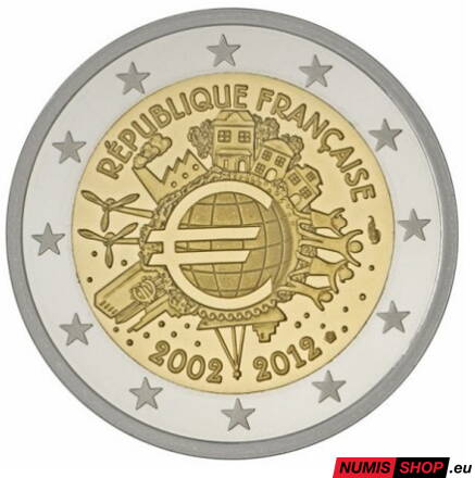Francúzsko 2 euro 2012 - 10 rokov euro - UNC