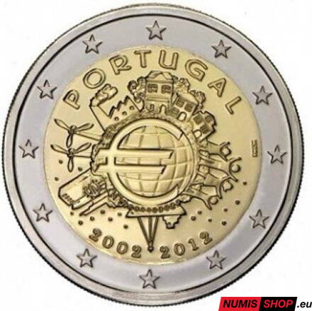 Portugalsko 2 euro 2012 - 10 rokov euro - UNC