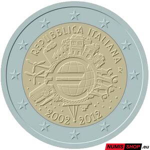 Taliansko 2 euro 2012 - 10 rokov euro - UNC