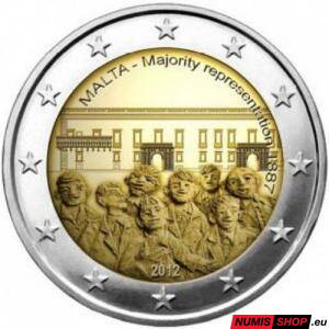 Malta 2 euro 2012 - Majority Representation – 1887 - UNC