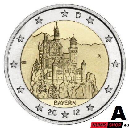 Nemecko 2 euro 2012 - Bavorsko - A - UNC