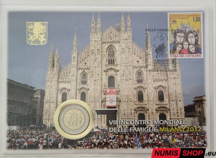 Vatikán 2 euro 2012 - Siedme svetové stretnutie rodín - numisbrief