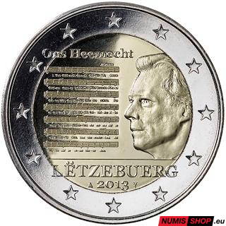 Luxembursko 2 euro 2013 - Hymna - UNC