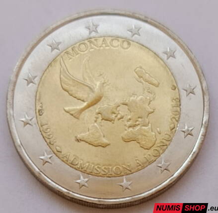 Monako 2 euro 2013 - Vstup do OSN - UNC
