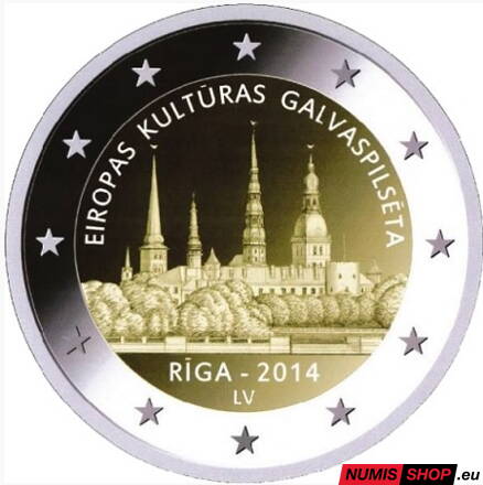 Lotyšsko 2 euro 2014 - Riga - UNC