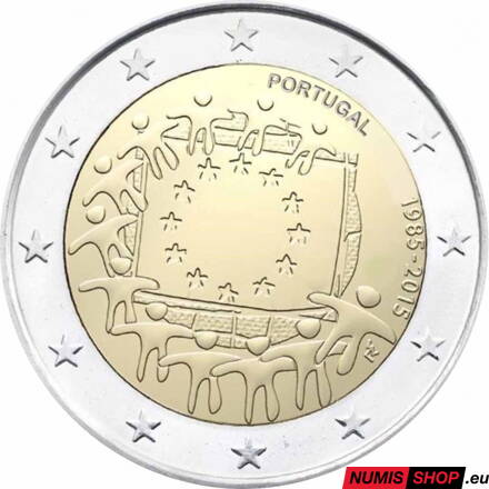 Portugalsko 2 euro 2015 - 30 rokov vlajky EÚ - UNC 