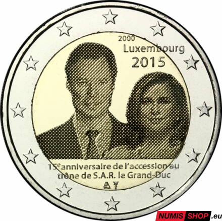 Luxembursko 2 euro 2015 - 15. výročie Henri - UNC