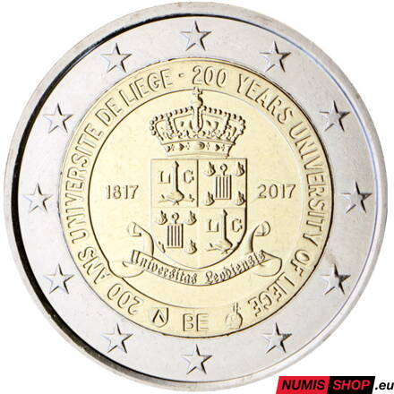 Belgicko 2 euro 2017 - Univerzita v Liege - UNC