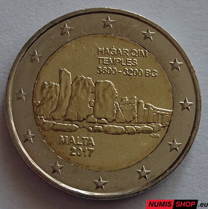 Malta 2 euro 2017 - Chrámy Hagar Qim - UNC