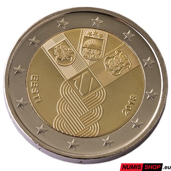 Estónsko 2 euro 2018 - Nezávislosť pobaltských krajín - UNC 