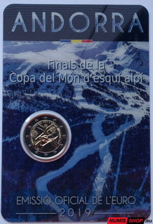 Andorra 2 euro 2019 - Alpské lyžovanie - UNC
