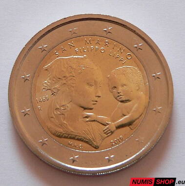 San Maríno 2 euro 2019 - Filippo Lippi - UNC (bez foldra)
