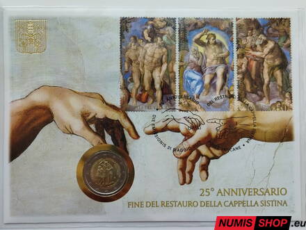 Vatikán 2 euro 2019 - Sixtínska kaplnka - numisbrief
