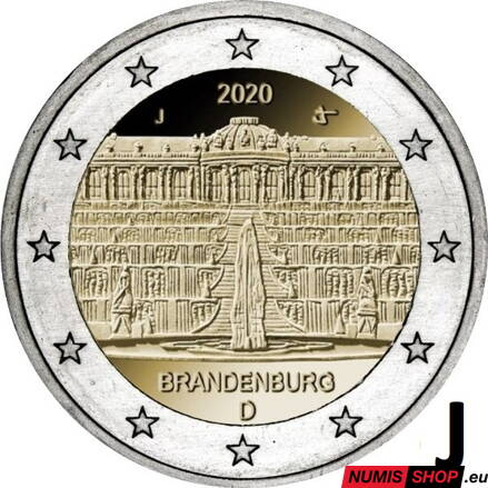 Nemecko 2 euro 2020 - Brandenburg - J - UNC