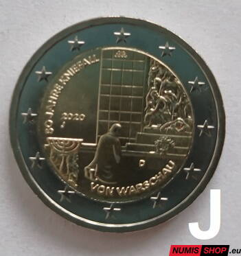 Nemecko 2 euro 2020 - Pokľaknutie vo Varšave - J - UNC