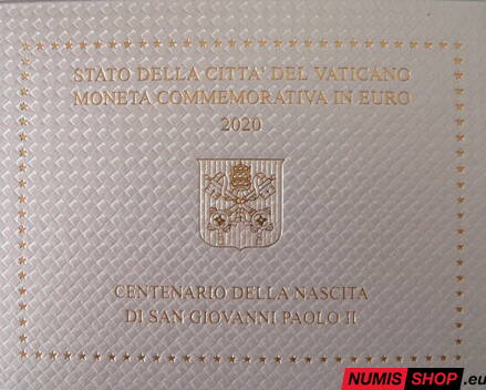 Vatikán 2 euro 2020 - Ján Pavol II.