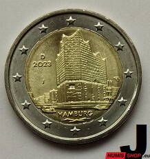 Nemecko 2 euro 2023 - Hamburg - J - UNC
