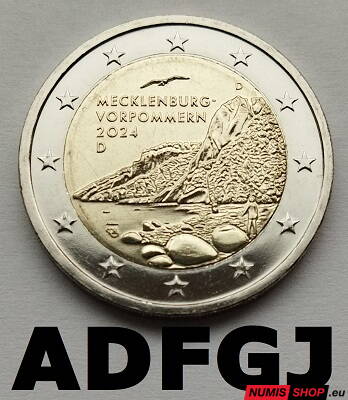Nemecko 2 euro 2024 - Meklenbursko-Predpomoransko - komplet 5 ks - UNC