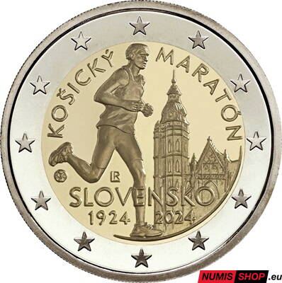 Slovensko 2 euro 2024 - Medzinárodný maratónsky beh v Košiciach - UNC