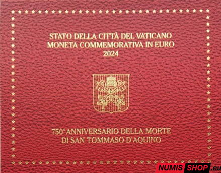 Vatikán 2 euro 2024 - Tomáš Akvinský