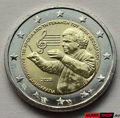 Grécko 2 euro 2025 - Mikis Theodorakis - UNC
