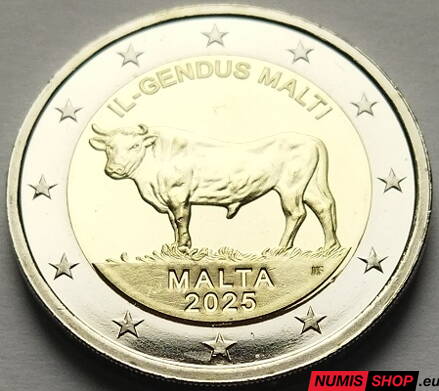 Malta 2 euro 2025 - Maltézsky býk - UNC