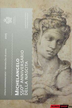 San Maríno 2 euro 2025 - Michelangelo - UNC