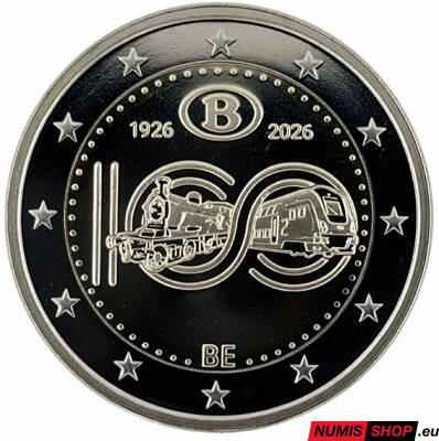 Belgicko 2 euro 2026 - Belgické železnice - UNC