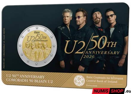 Írsko 2 euro 2026 - U2 - UNC