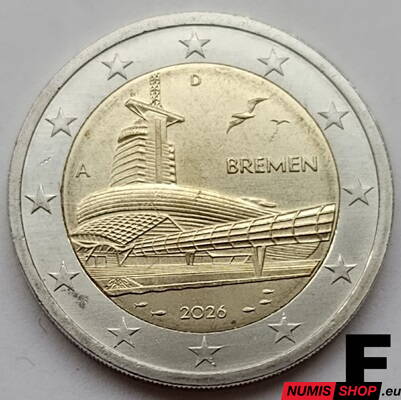 Nemecko 2 euro 2026 - Bremen - F - UNC