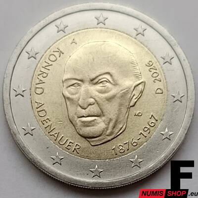 Nemecko 2 euro 2026 - Konrad Adenauer - F - UNC