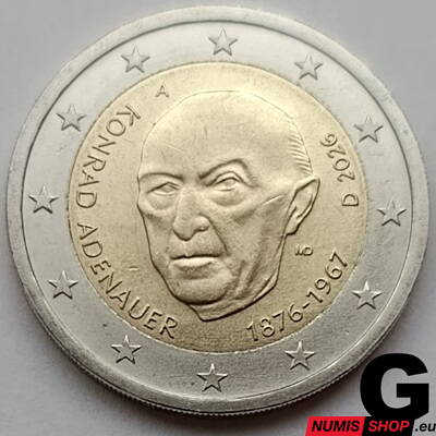 Nemecko 2 euro 2026 - Konrad Adenauer - G - UNC