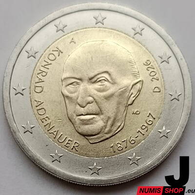 Nemecko 2 euro 2026 - Konrad Adenauer - J - UNC