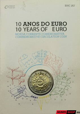 Portugalsko 2 euro 2012 - 10 rokov euro - COIN CARD