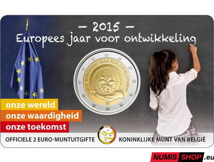 Belgicko 2 euro 2015 - Rok rozvoja - COIN CARD 