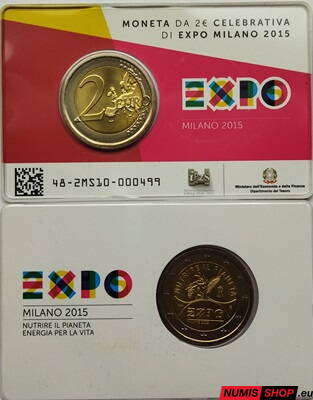 Taliansko 2 euro 2015 - EXPO - COIN CARD