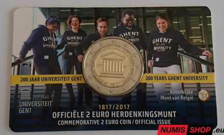 Belgicko 2 euro 2017 - Univerzita v Gente - COIN CARD