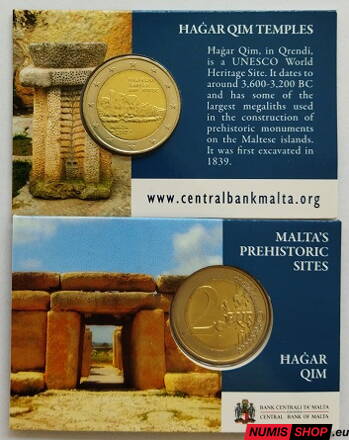 Malta 2 euro 2017 - Chrámy Hagar Qim - COIN CARD